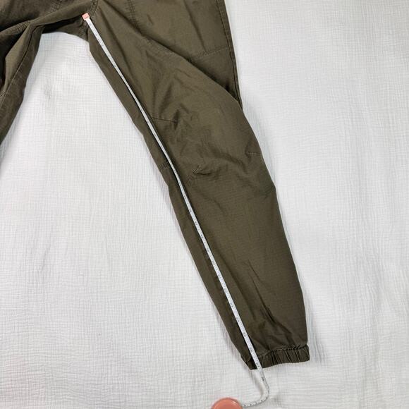 Vuori Olive Green Ripstop Traveler Jogger Pants Women Drawstring Outdoor Flawed - Picture 4 of 12